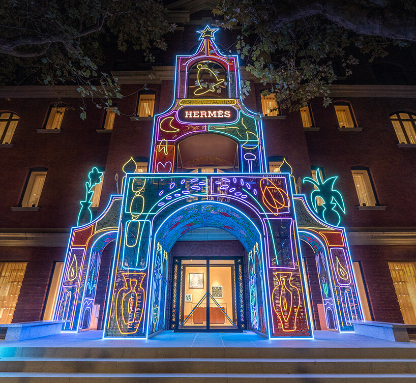 delphine dénéréaz weaves provençal memory into Hermès’ winter windows in shanghai