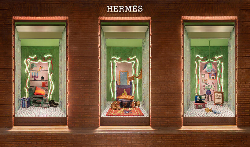 delphine dénéréaz weaves provençal memory into Hermès’ winter windows in shanghai