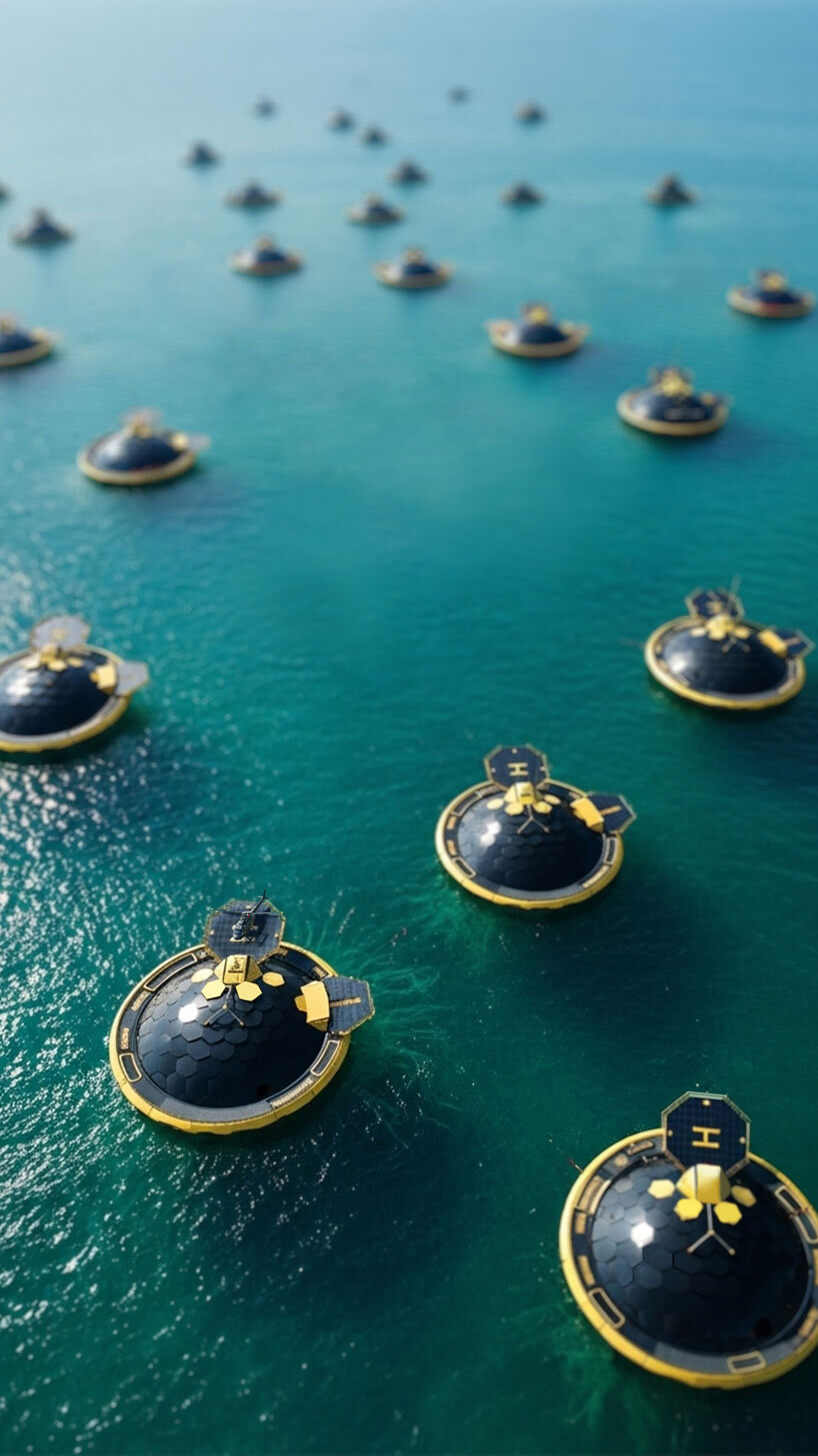 Plataforma flotante combina cultivo de algas, energía renovable y producción de agua dulce