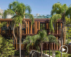 corten steel brise-soleils shield low-rise office building by perkins&will in são paulo