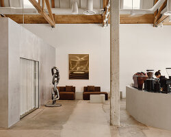 FOIL gallery: industrial montreal warehouse renovated to become hybrid art space and café