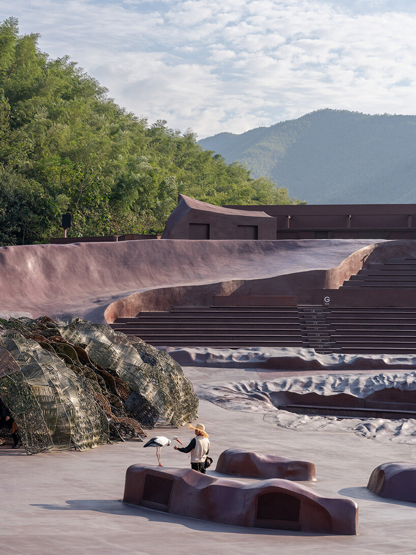 GOA crafts an open-air theater in china where birds and humans share the same stage