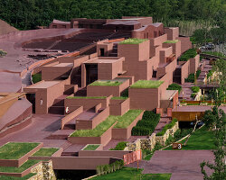 GOA crafts an open-air theater in china where birds and humans share the same stage