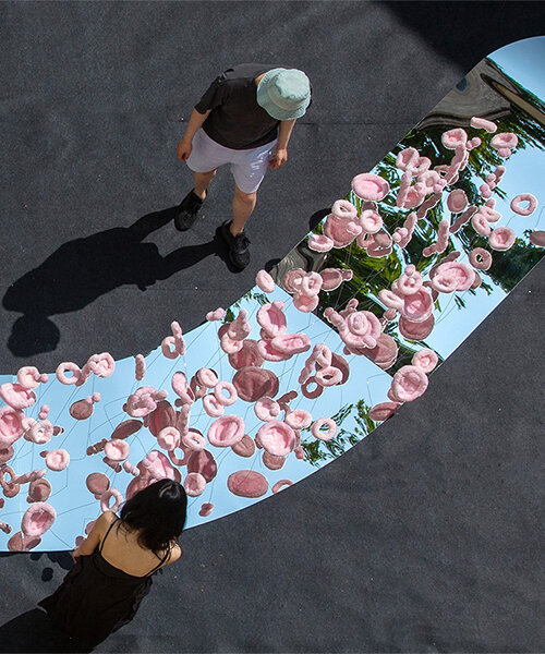 historic hotel receives metallic 'tasting tongue' by studio deng in montpellier