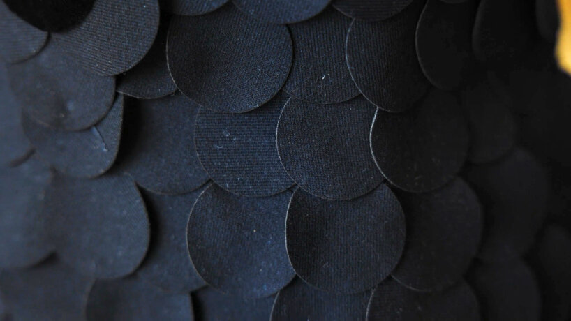 Detalle del vestido diseñado por la estudiante de moda Zoe Alvarez.