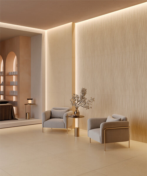iris ceramica expands victorian stone project with sculptural white-body wall coverings