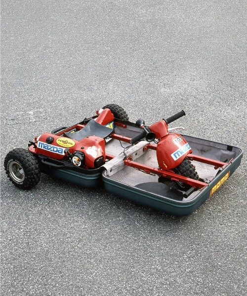 rediscover the mazda suitcase car, a portable three-wheeled vehicle that fits in the luggage