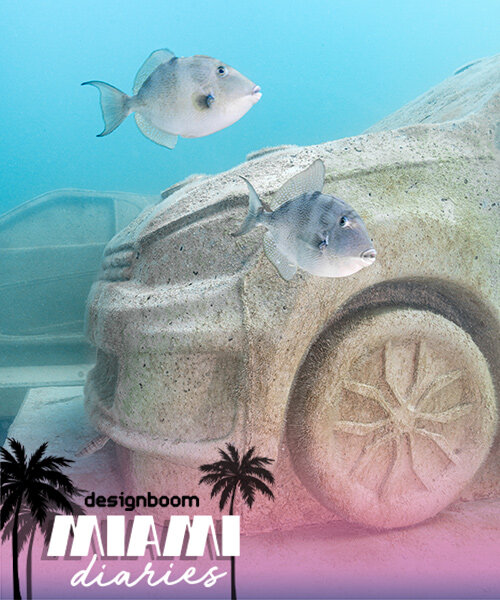 tour leandro erlich's underwater ‘traffic jam’ of concrete coral cars at miami beach's reefline