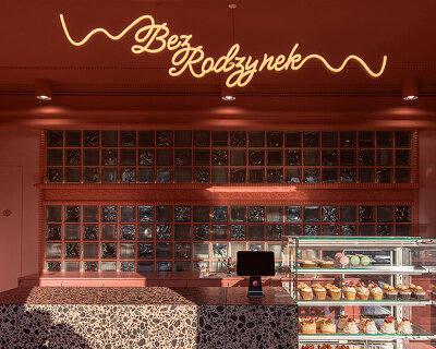 mode:lina™ frosts a tiny cake studio in poland with jelly-like glass and confectionery detailing