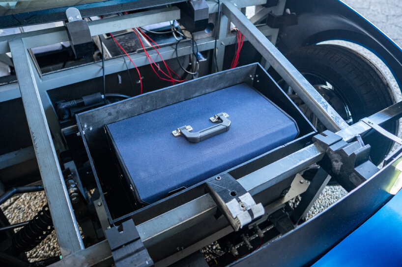 view of the toolbox included in the vehicle