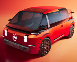 multipurpose ELO car doubles as temporary camp with inflatable mattress and power supply