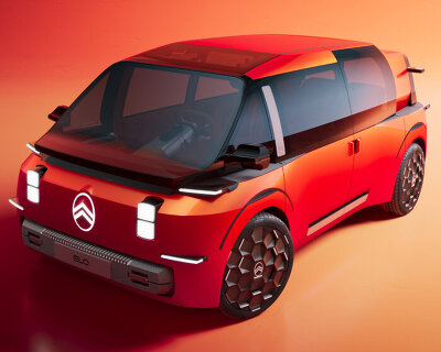 multipurpose ELO car doubles as temporary camp with inflatable mattress and power supply