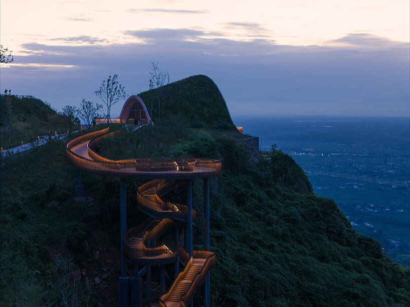 MVRDV completes earth-covered pavilion with viewing deck for public gatherings in china