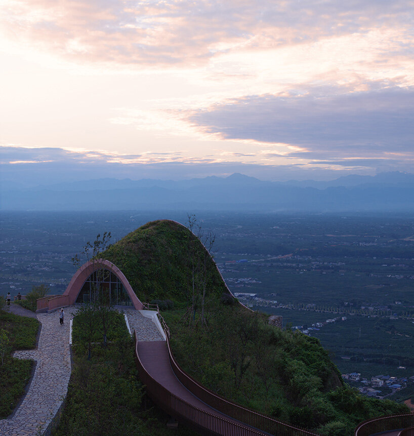 MVRDV completes earth-covered pavilion with viewing deck for public gatherings in china