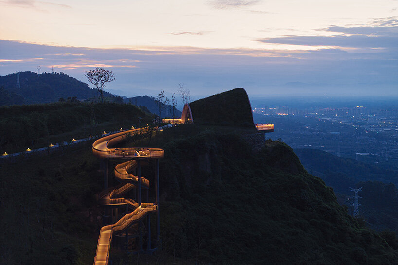 MVRDV completes earth-covered pavilion with viewing deck for public gatherings in china