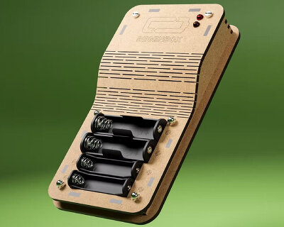 portable wooden box recharges disposable alkaline batteries even with power bank