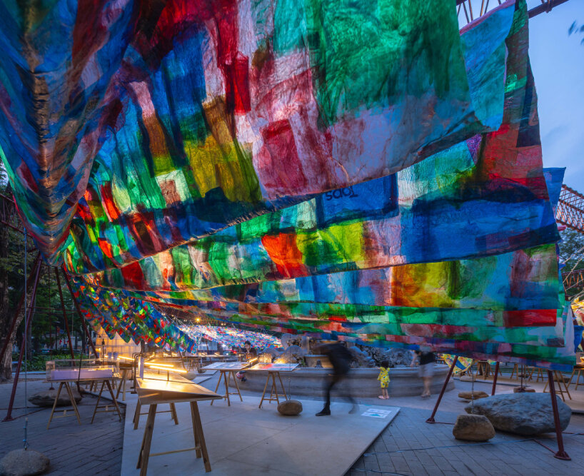 each section represents different exhibition themes