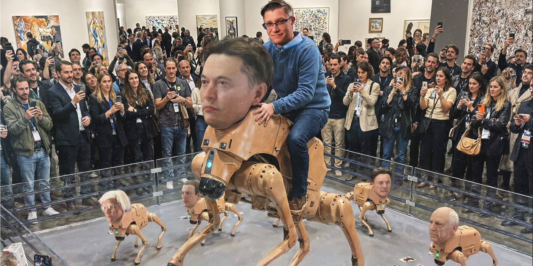 robot-dogs-beeple-andy-warhol-elon-musk-pablo-picasso-art-basel-miami-2025-designboom-ban
