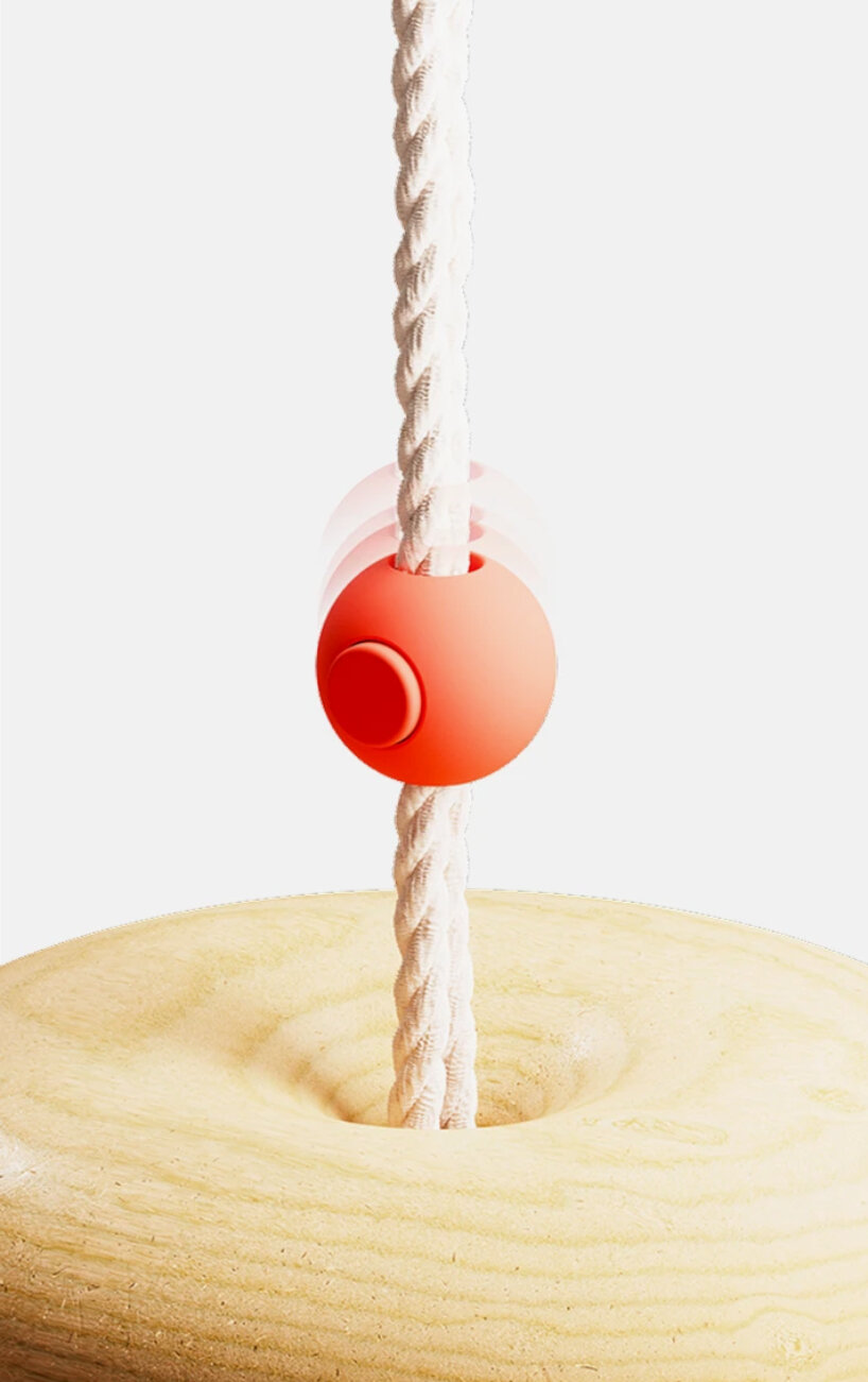 comedero para pájaros con columpio de cuerda