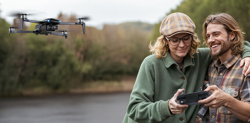 screen remote controller ruko U11MINI 4K (RC3) flies high with phone-free photography