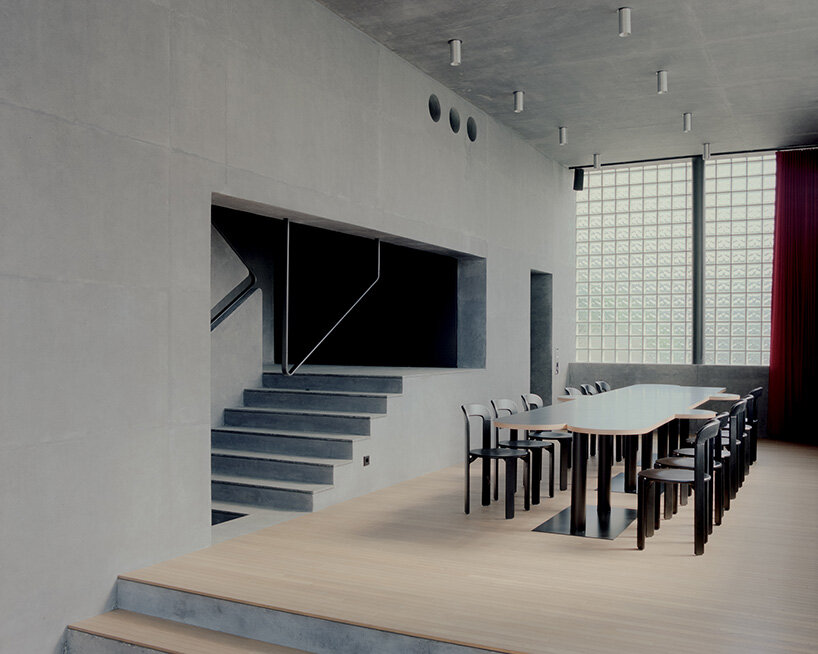 stocker lee architetti wraps MANMADE seoul with textile-like concrete and glass blocks