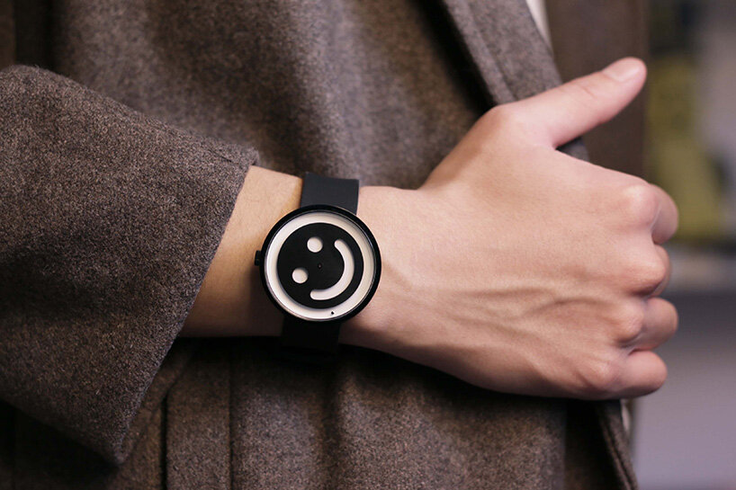 stuart semple creates a watch that smiles at you instead of telling the time