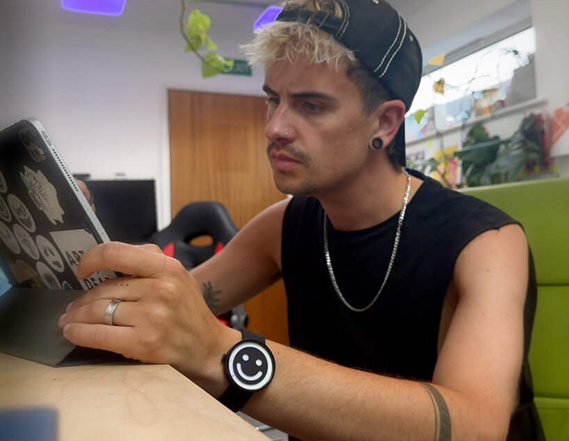 stuart semple creates a watch that smiles at you instead of telling the time