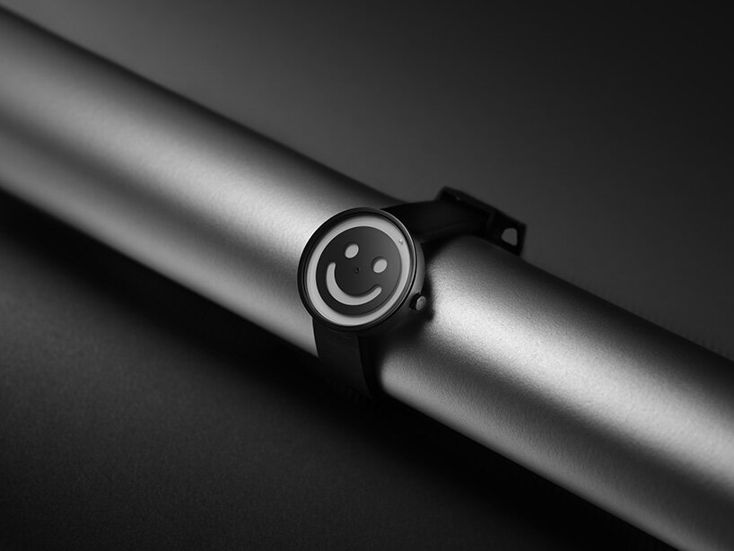 stuart semple creates a watch that smiles at you instead of telling the time