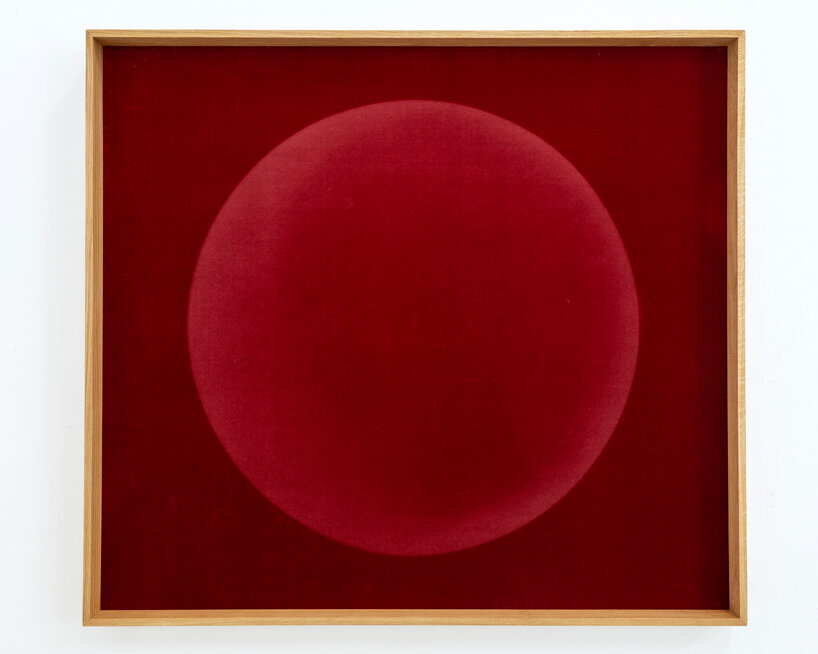 sunlight draws the images in nicolas grospierre's velvet heliograms