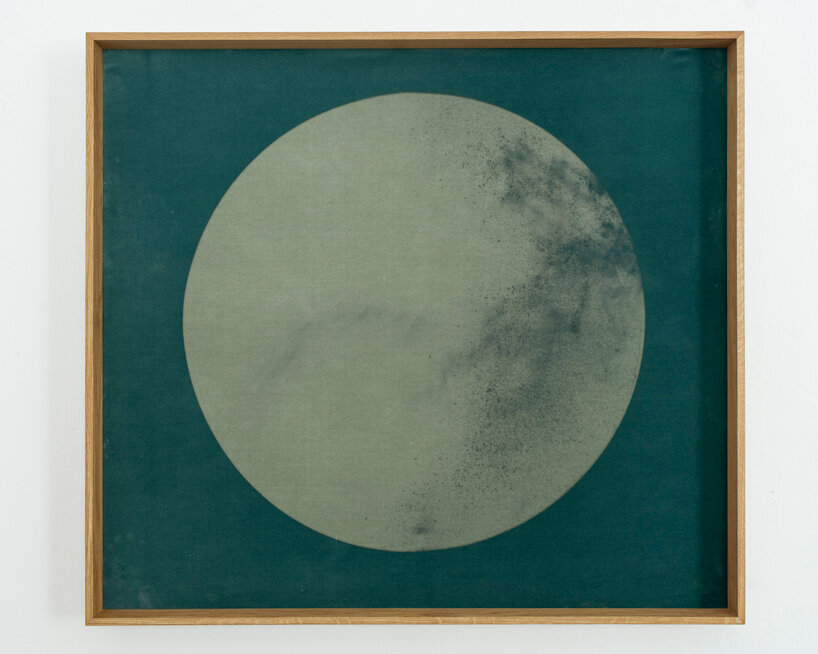 sunlight draws the images in nicolas grospierre's velvet heliograms