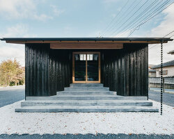 charred cedar facade enfolds kiln-inspired sauna in japan
