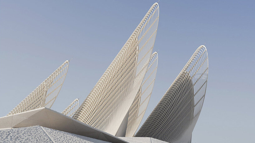 zayed national museum by foster + partners spreads its steel wings over abu dhabi