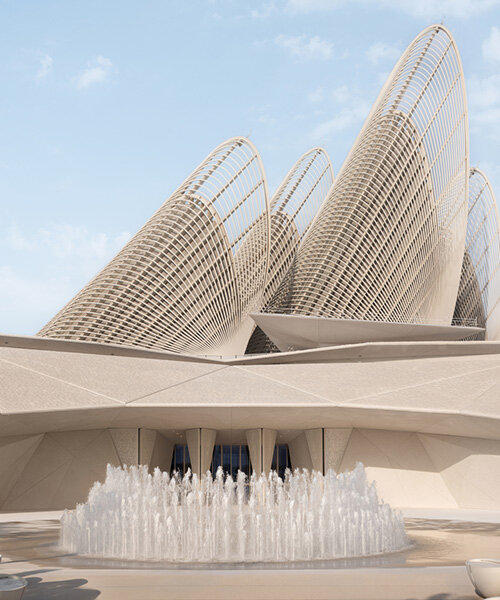 zayed national museum by foster + partners spreads its steel wings over abu dhabi