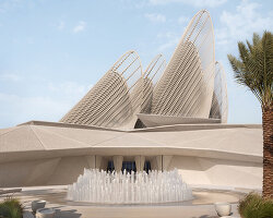 zayed national museum by foster + partners spreads its steel wings over abu dhabi