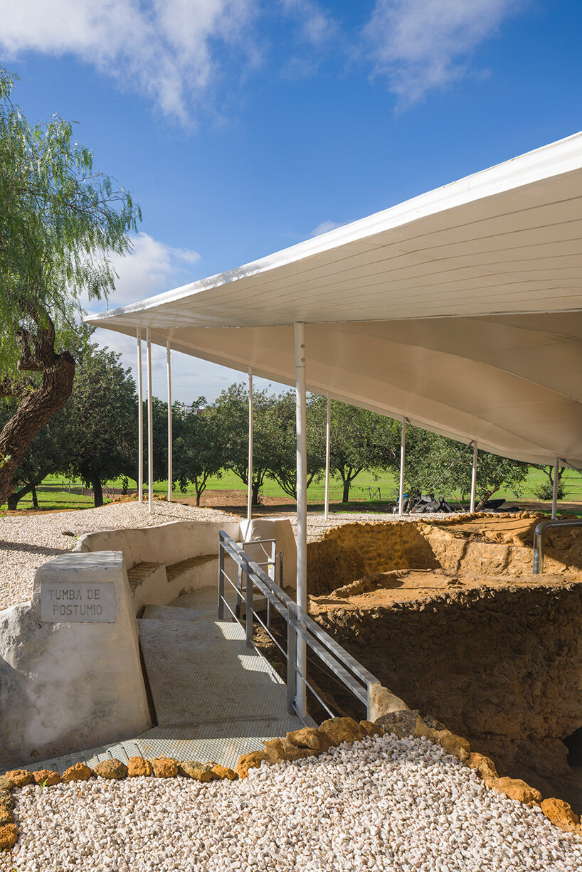 3D printed canopy uses passive environmental control to protect roman tombs in spain