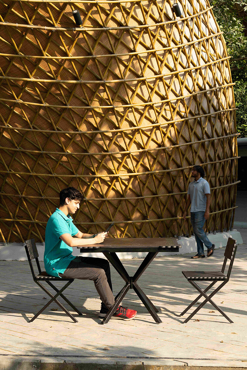 3D printed kitchens and bamboo gridshell form lyth design's food street in india