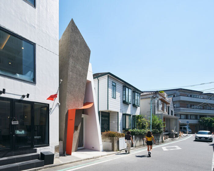 bold sculpted volumes shape stationary store in tokyo by MET team architects