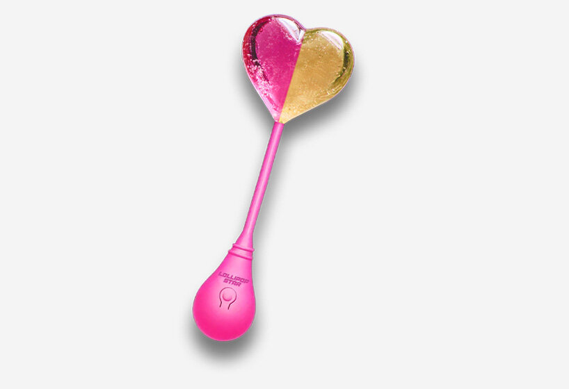 this lollipop lets music travel from your mouth to your ears as you bite into it