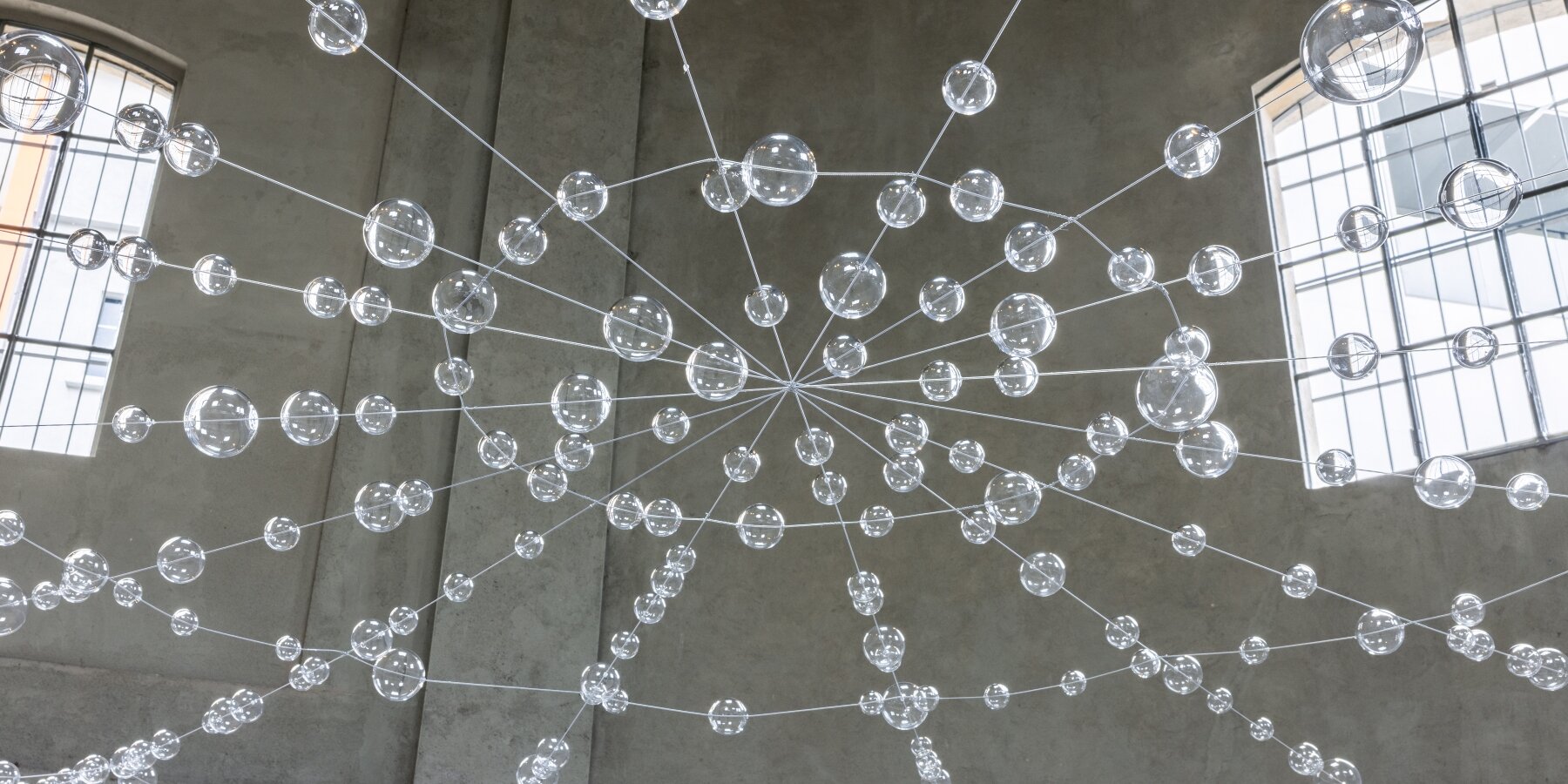 constellation-glass-dancing-tower-mona-hatoum-fondazione-prada-exhibition-designboom-ban