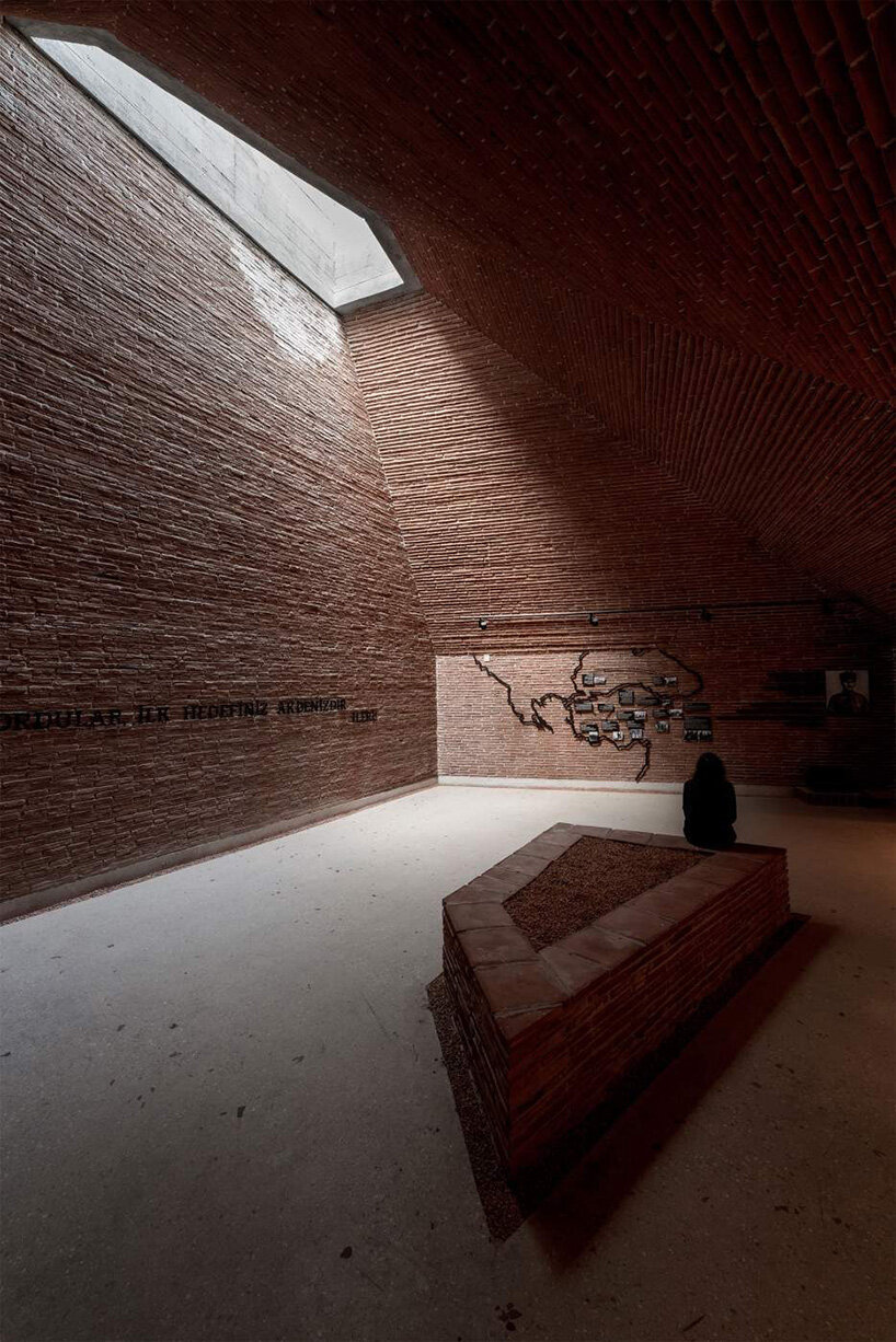 earth-covered domes and brick vaults shape liberation museum of manisa in turkey