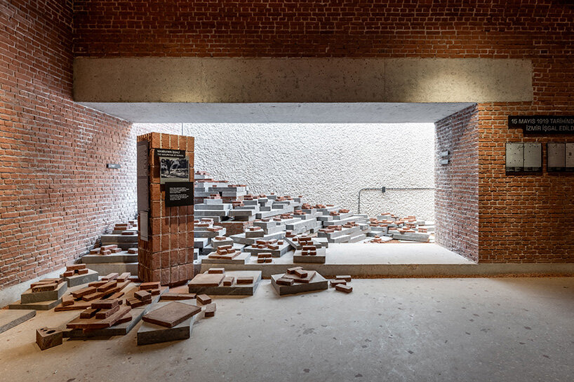 earth-covered domes and brick vaults shape liberation museum of manisa in turkey