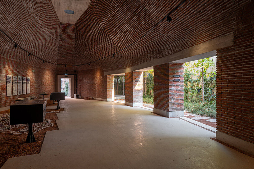 earth-covered domes and brick vaults shape liberation museum of manisa in turkey