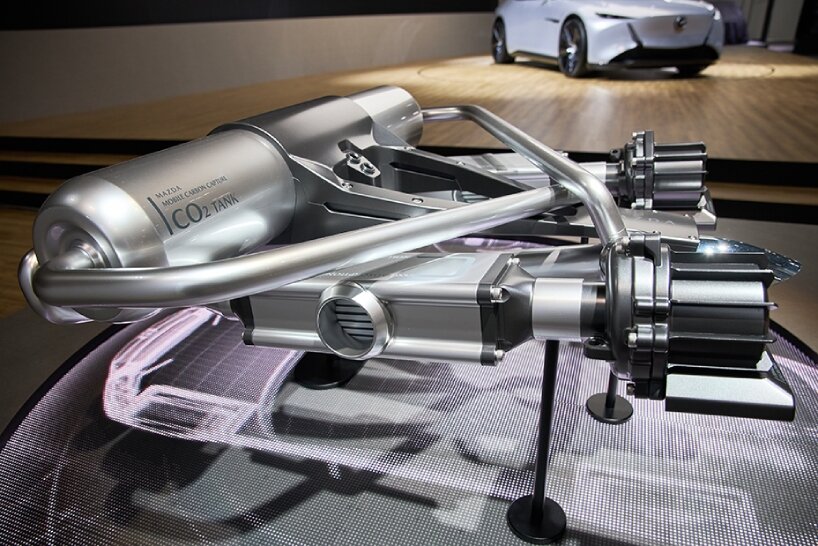 view of the Mobile Carbon Capture technology installed in the exhaust system