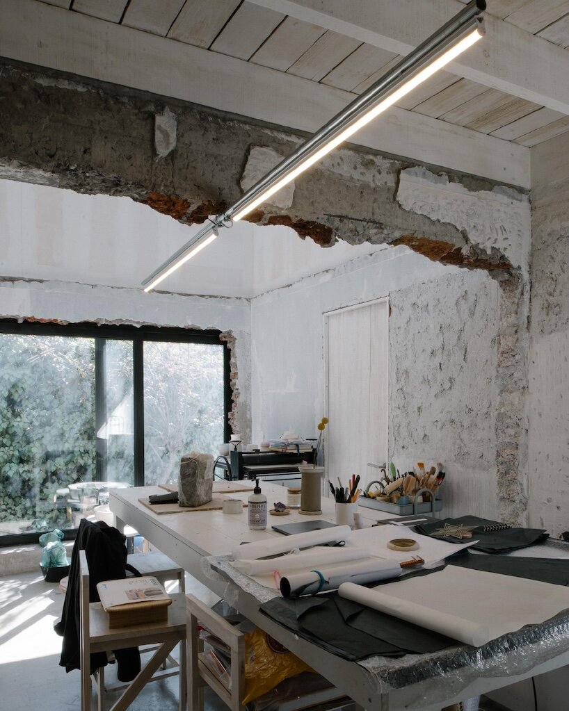 iván bravo weaves original brick fragments into casa tam renovation in chile