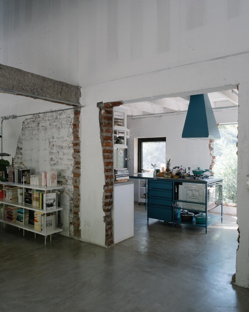 iván bravo weaves original brick fragments into casa tam renovation in chile