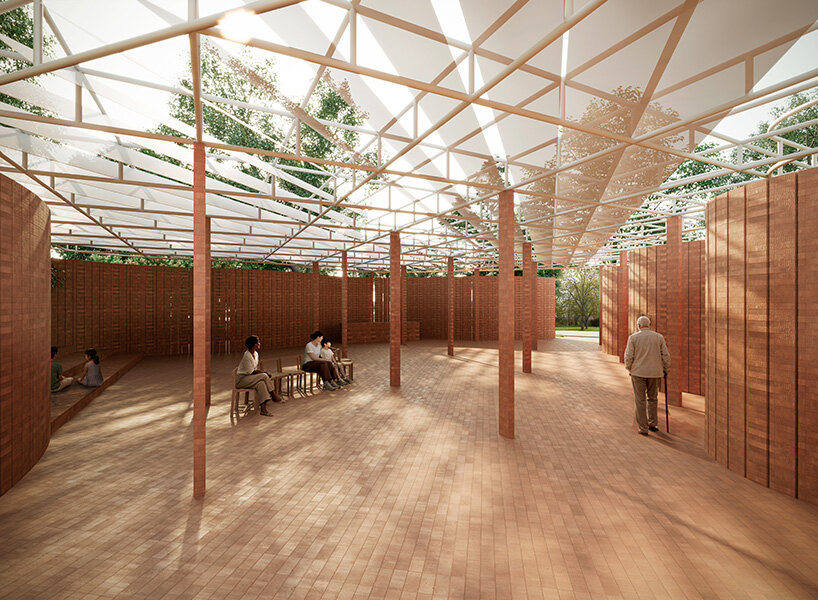 LANZA atelier reveals curving brick design for the 2026 serpentine pavilion