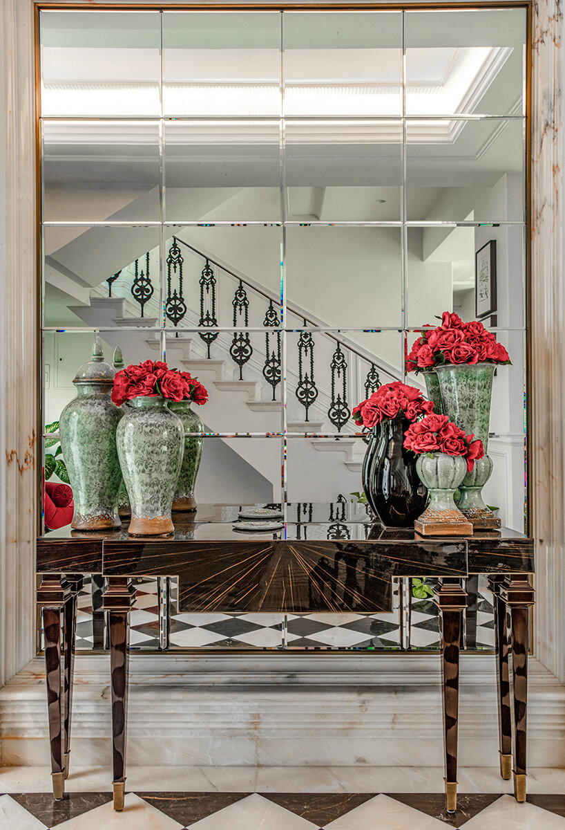 mayfair garden residence is defined by crafted layered textures and natural light in india