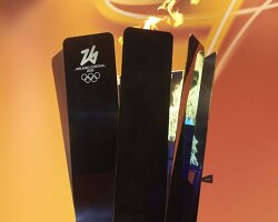 mini cauldron by carlo ratti casts flame into vertical vortex for 2026 milan winter olympics