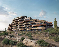 berdenesh hills: NOA plans 'contemporary citadel' along albania's southern coast