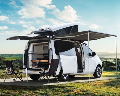 expandable electric camper concept recharges itself without plugging in